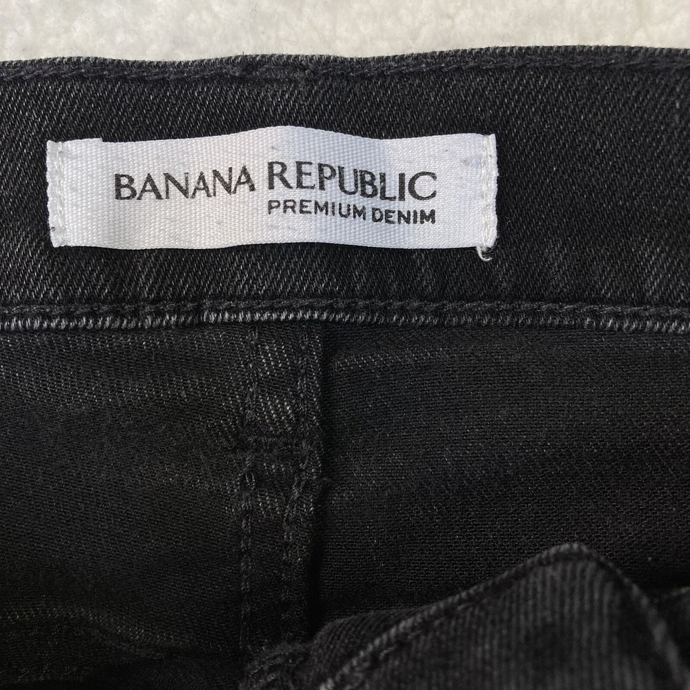 Banana Republic Ankle Crop Midrise Denim Pants Jeans Womens 31 Black 34x27 - Picture 4 of 8